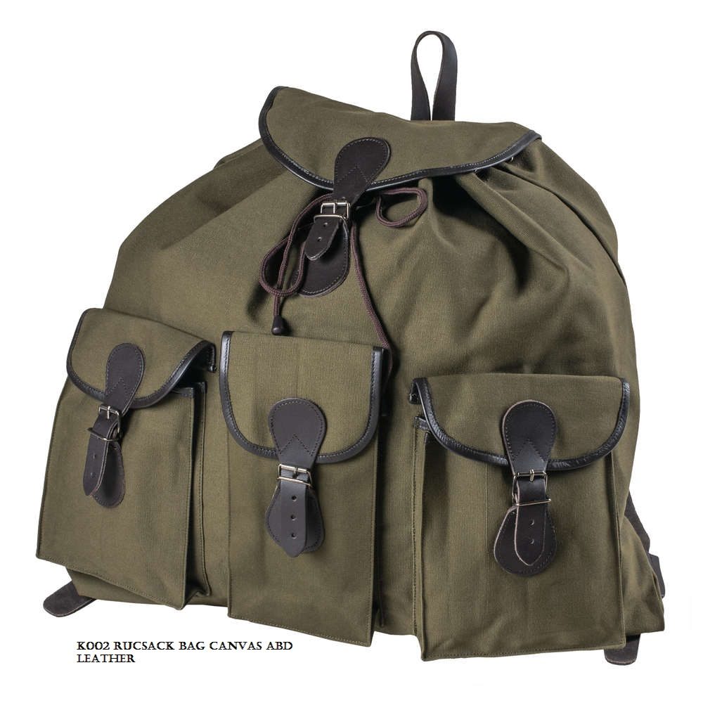 Leather and Canvas Rucsack Bag