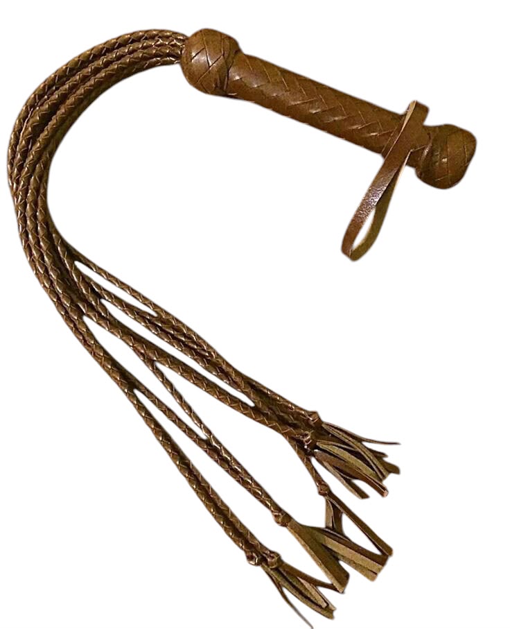 multi-tail braided leather whip