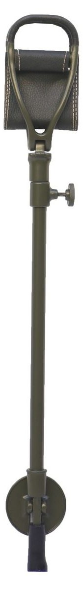 Olive green Beckenham-Royal Height-adjustable shooting stick with rubber or spike ferrule