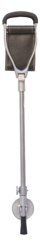 Height-adjustable English style shooting stick with brown leather