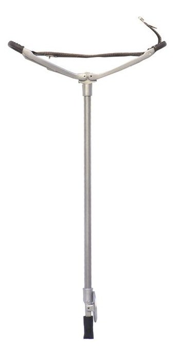 Beckenham Ascot Brown Leather Height-Adjustable shooting stick with rubber Ferrule alternate view