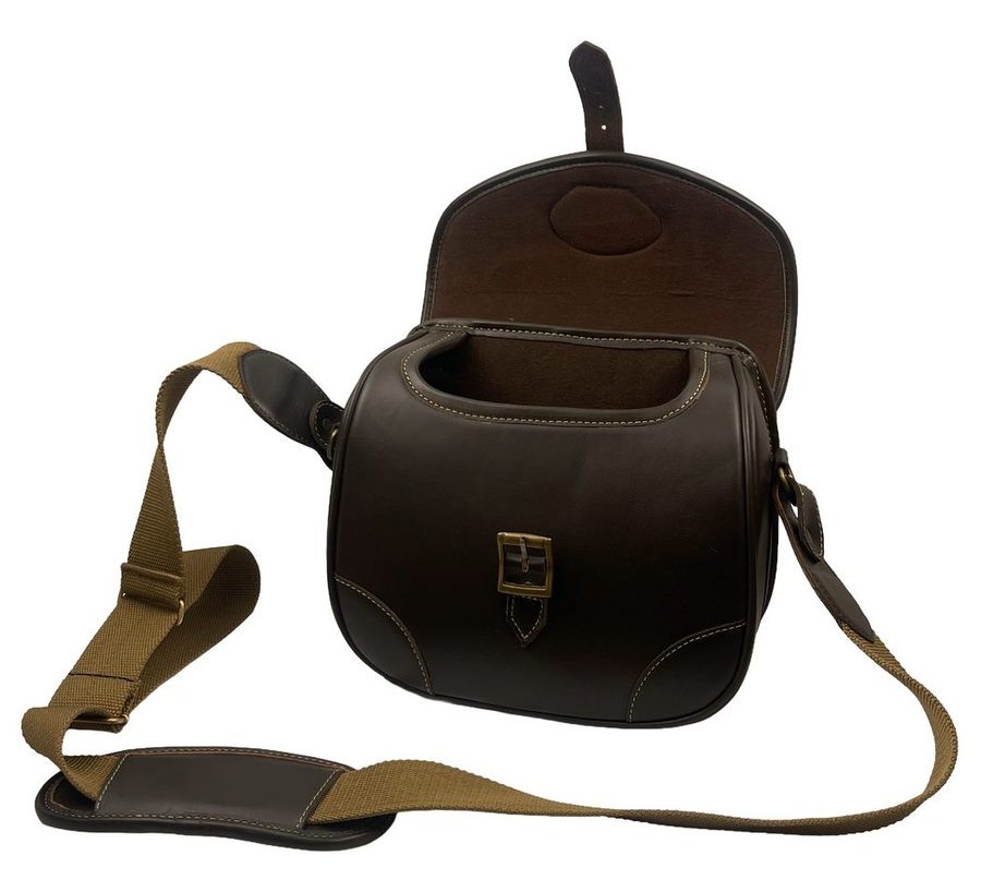 Genuine Leather Cartridge Bag Dark Brown alternate view