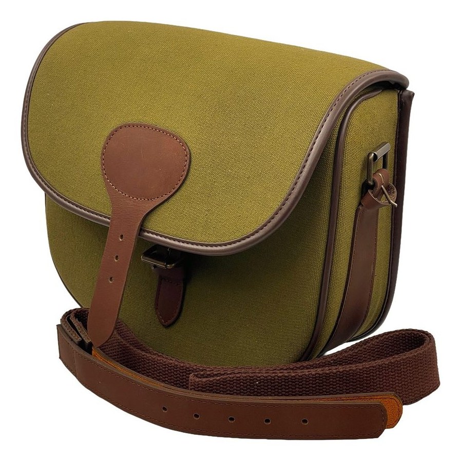 Canvas and leather cartridge bag