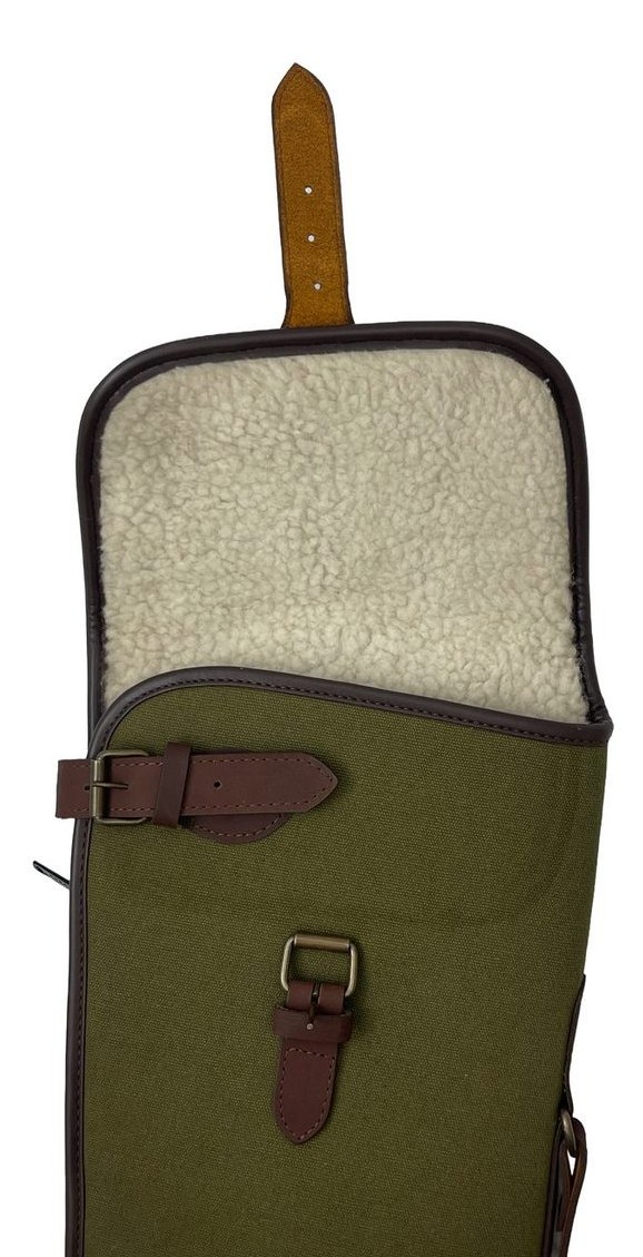 Leather and Green Canvas Gun Slip alternate view