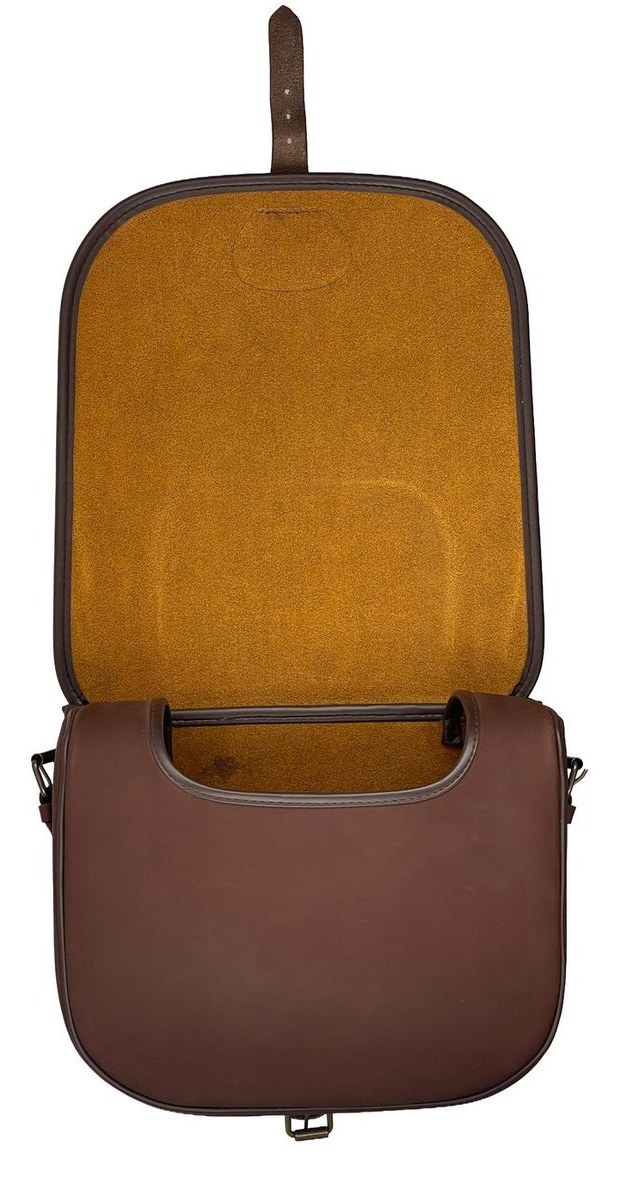 Cartridge Bag with large flap genuine leather alternate view