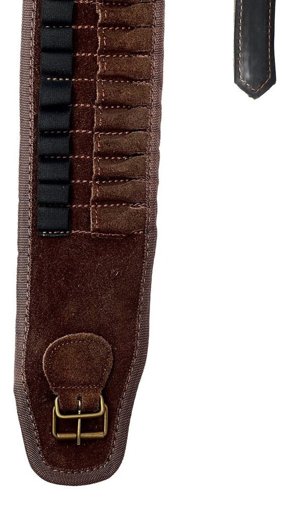 Cartridge belt in Leather 20 calibre with elastic support