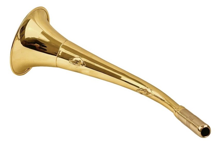 40 cm Brass hunting/ signal horn alternate view