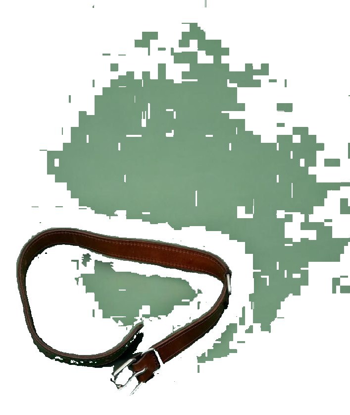 Reddish Leather dog collar alternate view