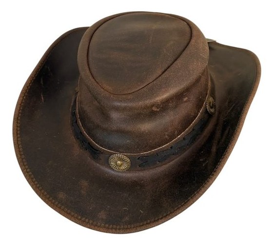 Crazy Horse finish dark Brown Hat alternate view