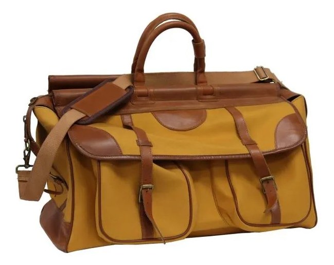 Weekend and Field Big Leather and Canvas leather bag