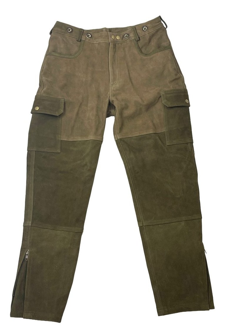 Two-Tone leather trousers alternate view